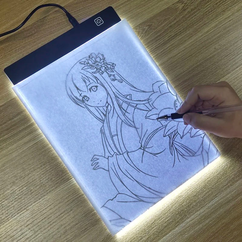 LED Drawing Copy Pad – 3-Level Dimmable Light Board for Kids | Adjustable Animation Tracing Pad, Educational Art Toy & Creative Gift